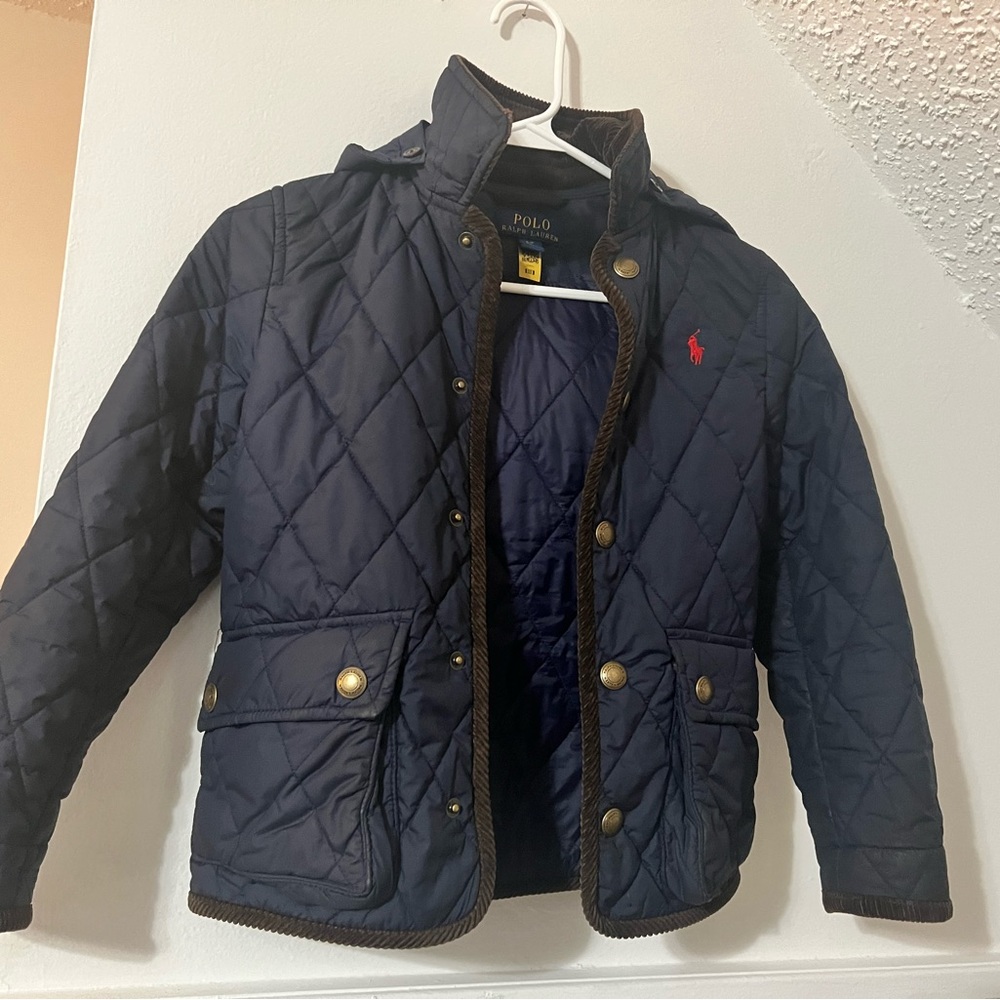 Polo Ralph Lauren Boys size 8 Long Sleeve Hooded Quilted Barn Winter Jacket